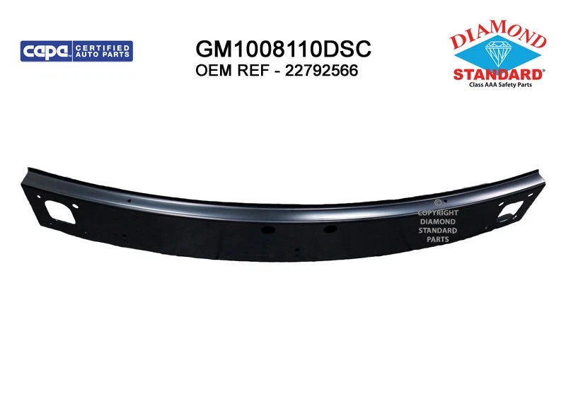 Replacement Steel Front Upper Bumper Impact Bar For 2010-2016 Cadillac SRX
