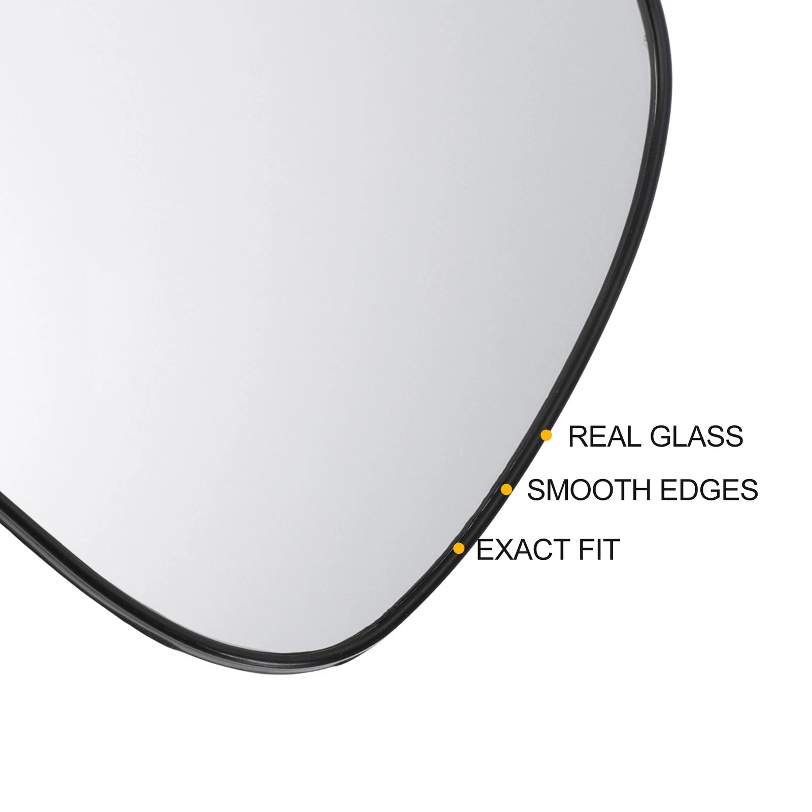 Right Side White Mirror Glass w/ Back for KIA Picanto (2012–2020)