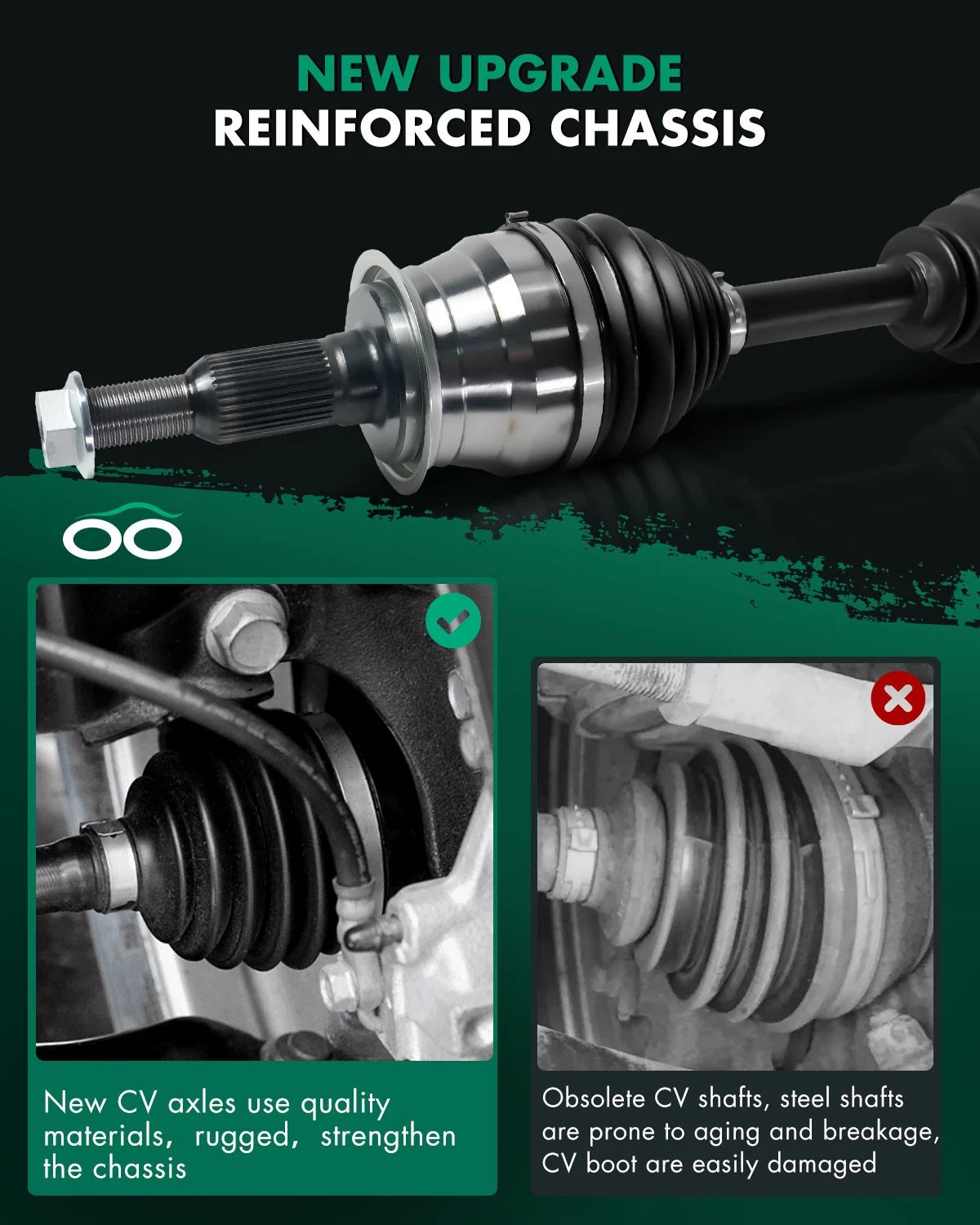 CV Axle for Chevy Silverado 2500 HD GMC Sierra 2500 HD (2011–2014) 4WD