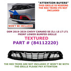 Lower Bumper Grille for Chevy Camaro SS ZL1 LS LT LT1 (2019–2024) 84112220