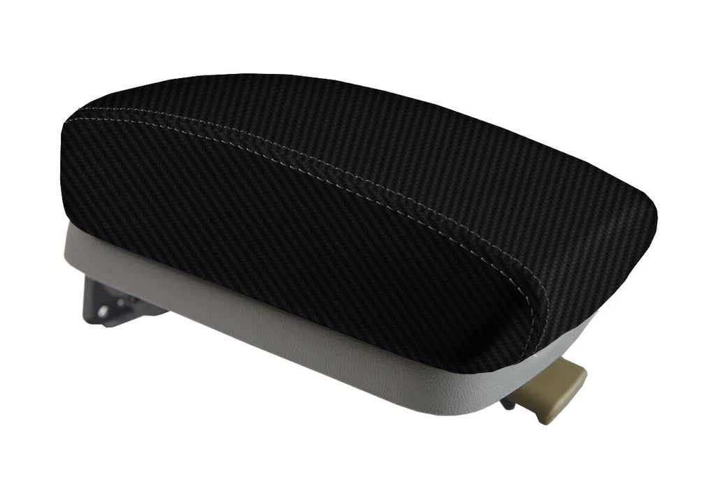 Console Lid Armrest Cover for Hyundai Sonata (2006–2010) Carbon Fiber Black