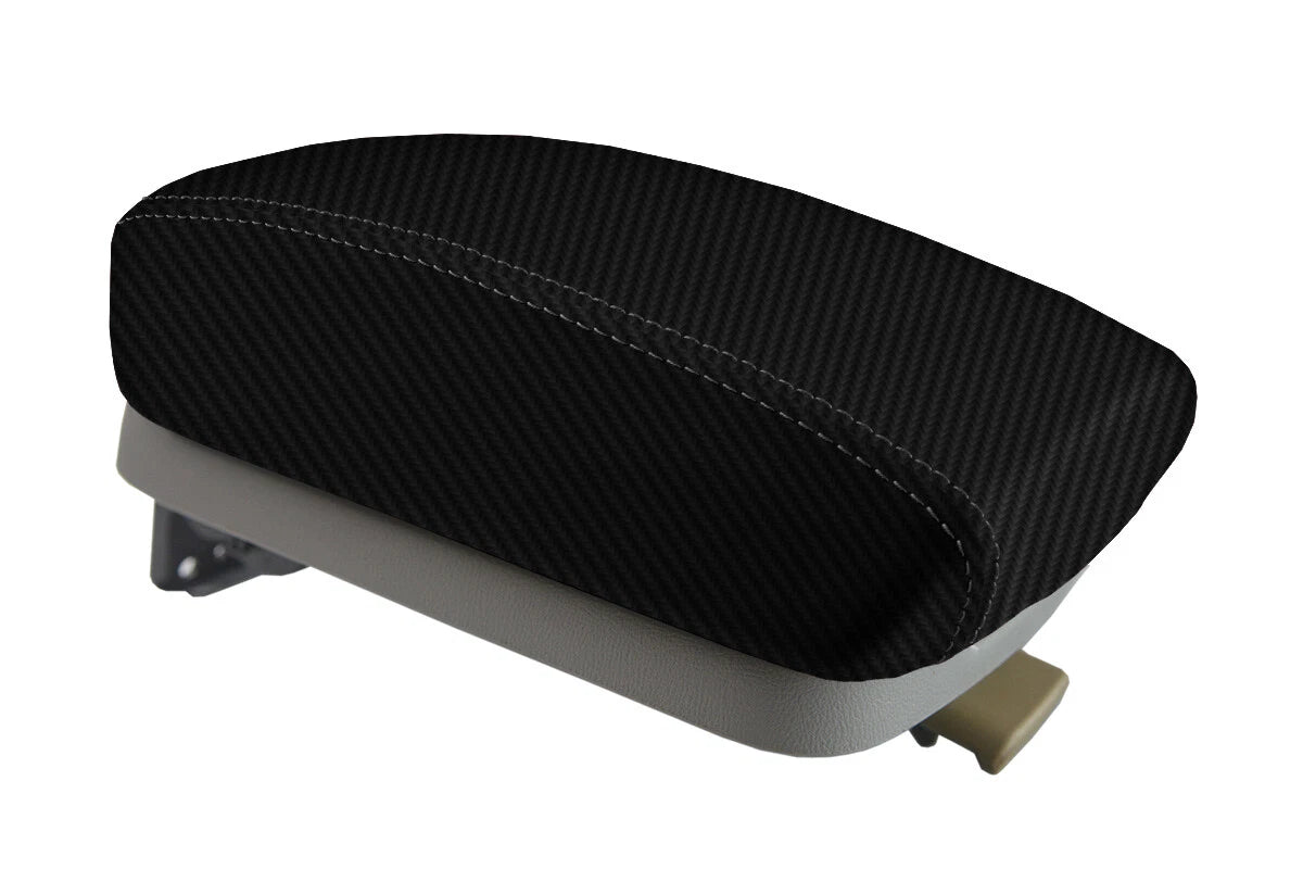 Console Lid Armrest Cover for Hyundai Sonata (2006–2010) Carbon Fiber Black