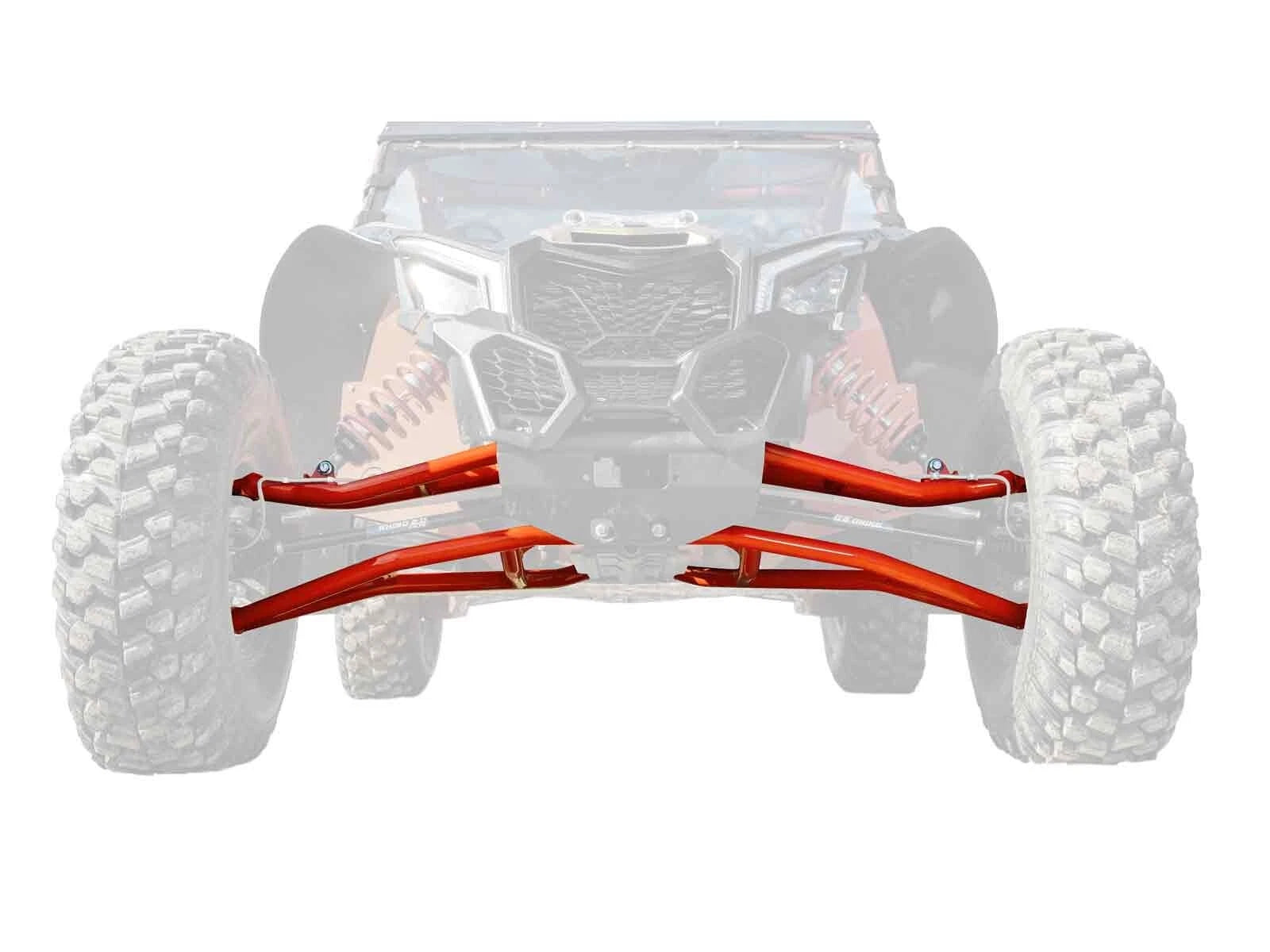 SuperATV Atlas Pro 2" Offset A-Arms for Can-Am Maverick X3 (2017–2023) - Orange