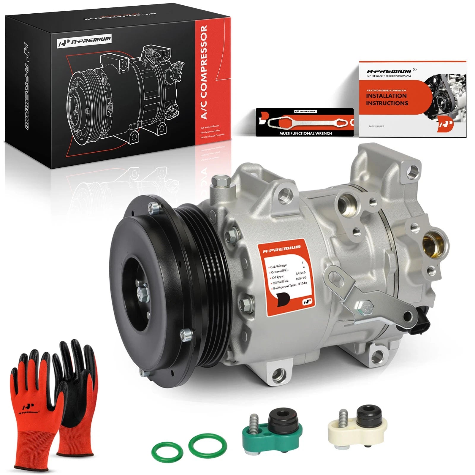 A/C Compressor with Clutch for Toyota Camry 2009-2011 (2.4L, 2.5L)