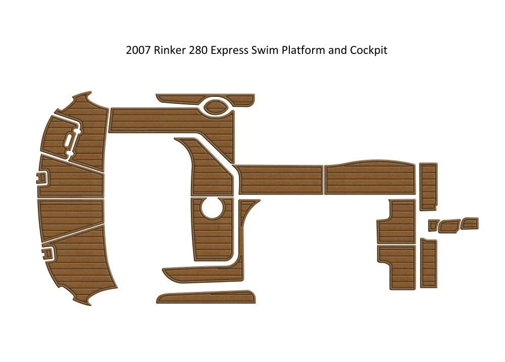 EVA Foam Teak Floor Mat for Rinker 280 Express (2007)