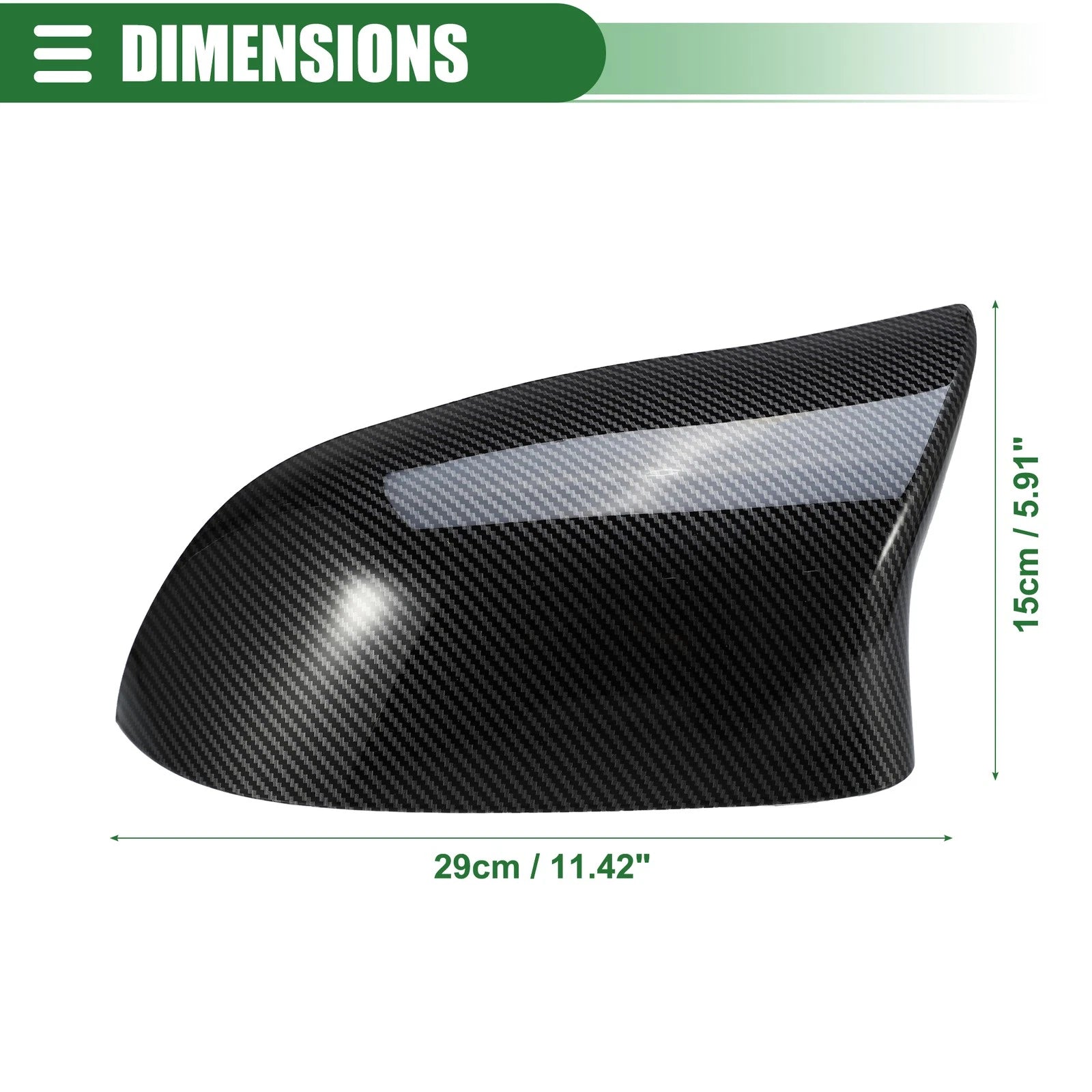 Set of 2 Rearview Mirror Covers for BMW F15 X5 F16 X6 (2014–2017) Black