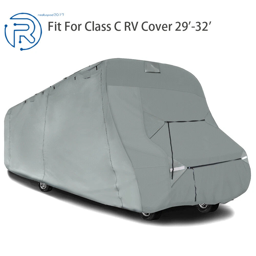 4-Ply Waterproof Dustproof RV Cover for Class C Motorhome (29'-32')