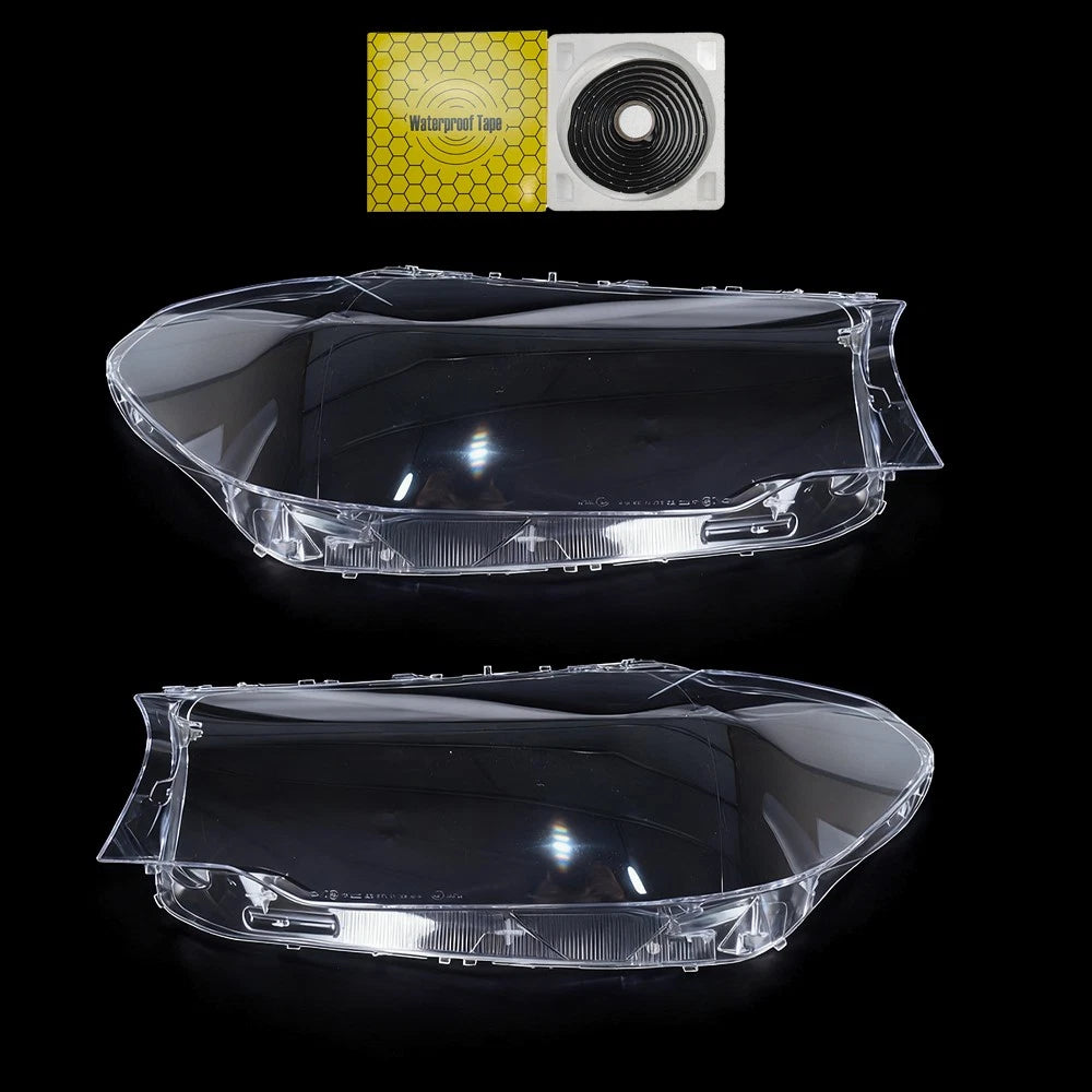 Pair Clear Headlight Lens Cover for BMW G30 G31 G38 5 Series (2016–2020)