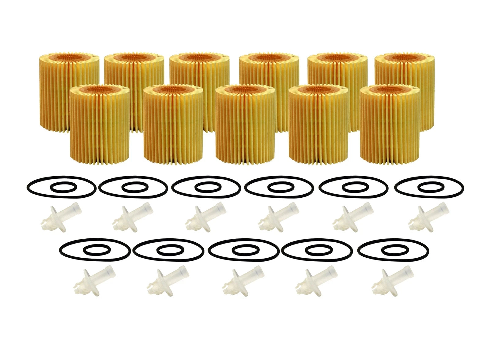 Set of 11 Engine Oil Filters for Lexus Toyota