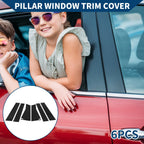 6 Pcs Door Pillar Window Trim for Honda HR-V (2023–2024) Black