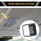 Set of 1 Carbon Fiber Roof Reading Light Cover Trim for Toyota Tundra (2022–2024)