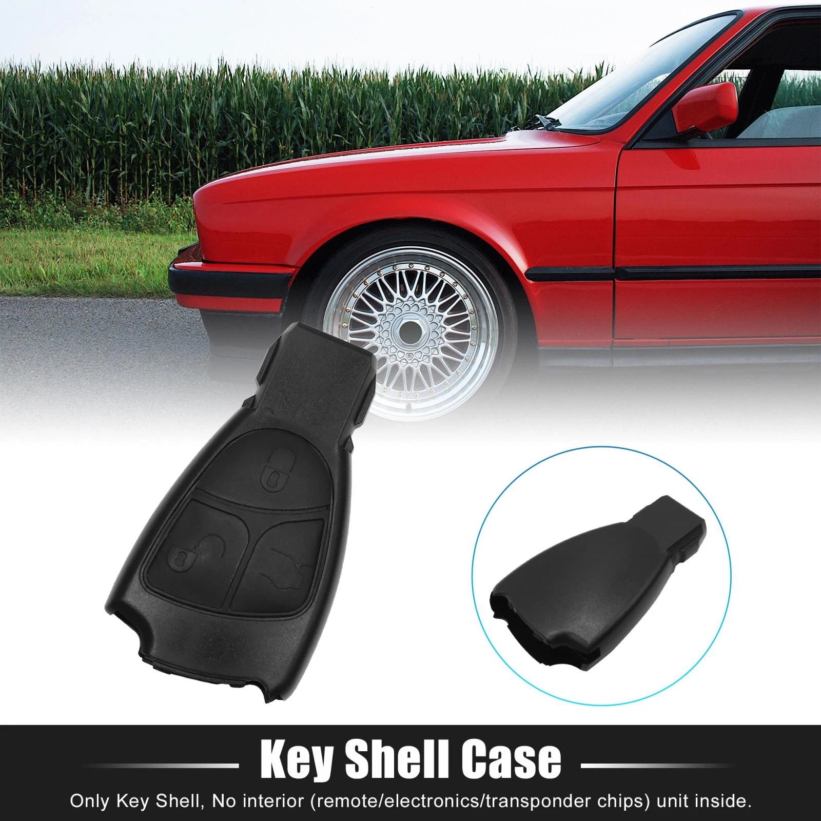 Key Fob Shell Case for Mercedes-Benz C E B S Class CLS CLK ML (3 Button)