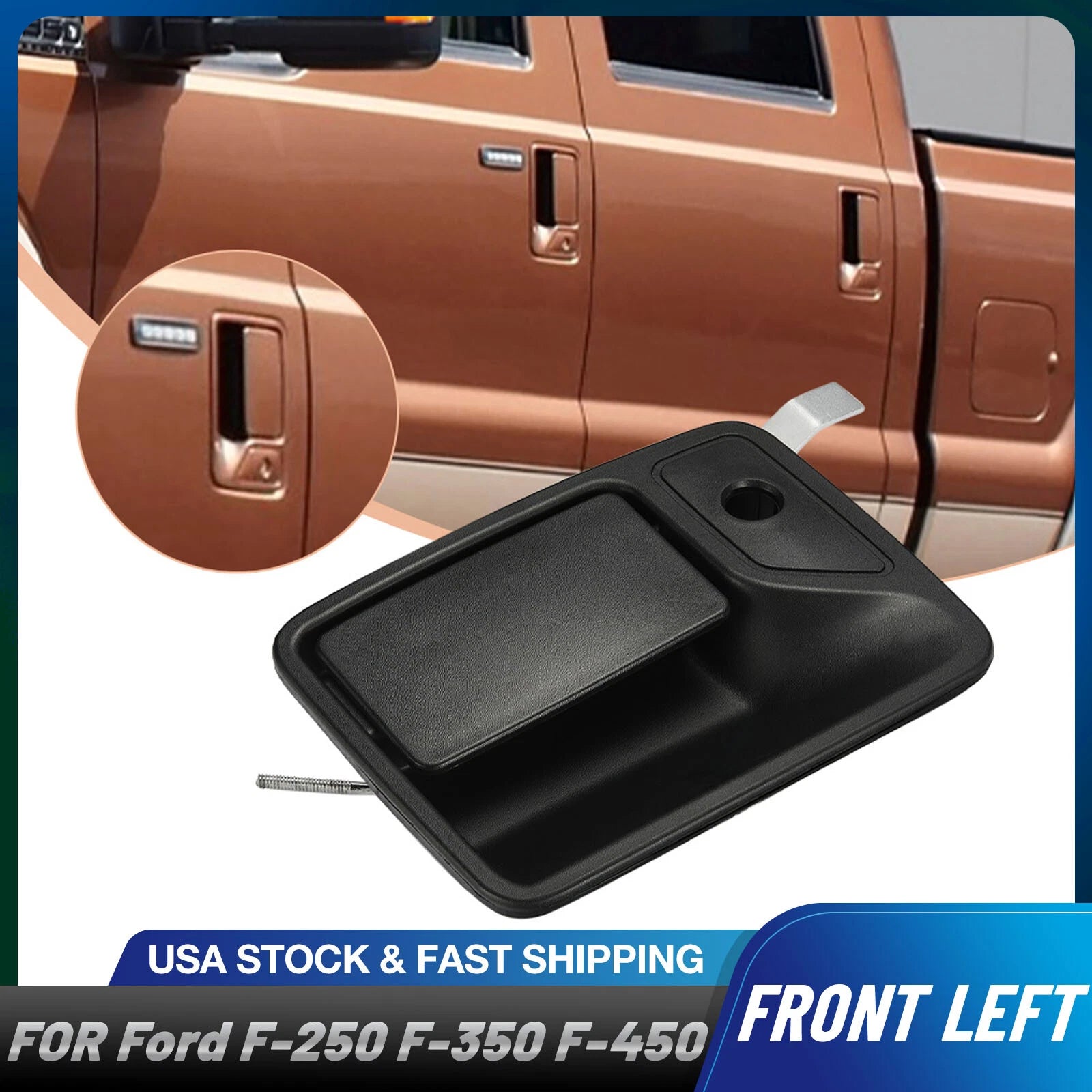Exterior Door Handle Front Left Driver for Ford F-250 F-350 Super Duty (1999–2016)
