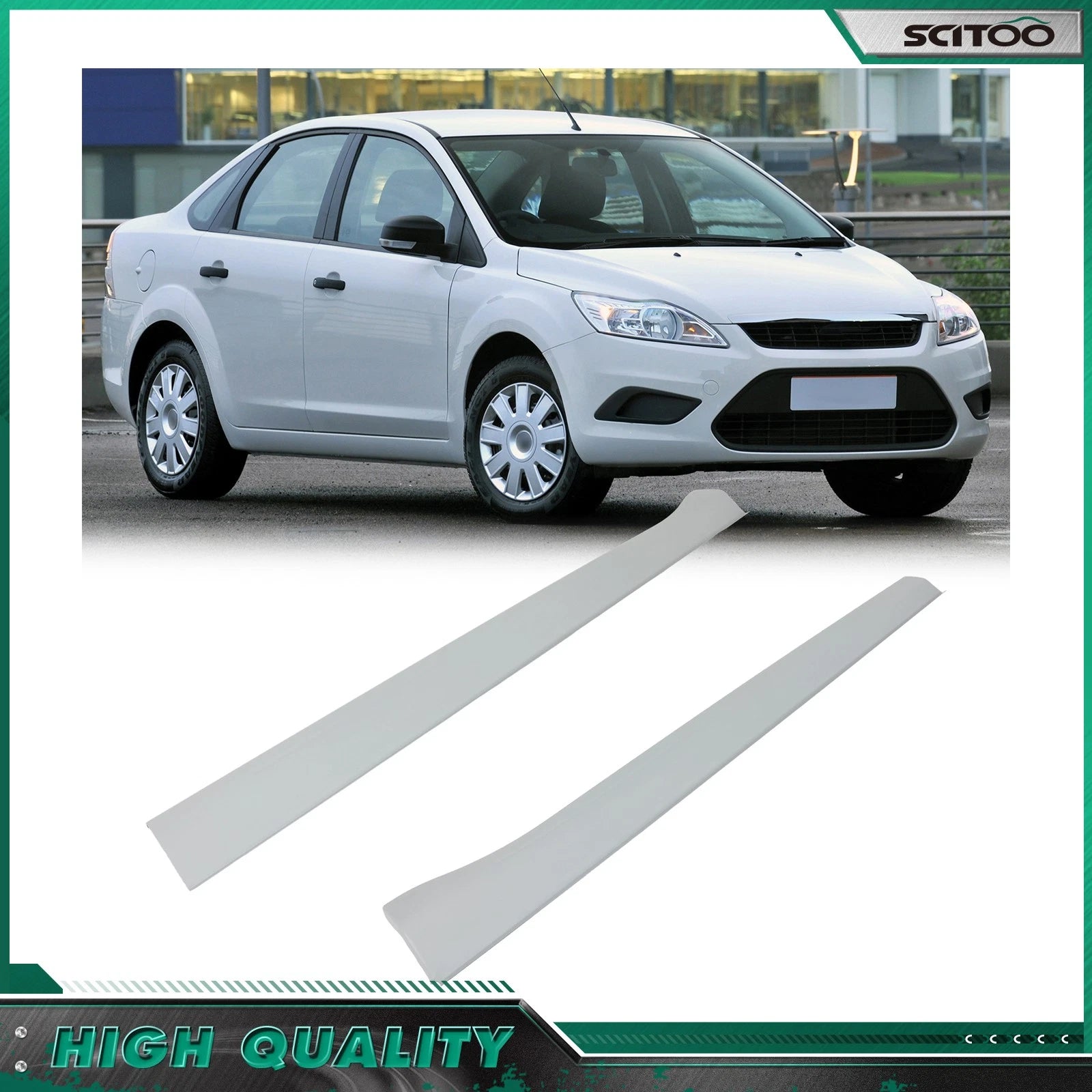 2 Rocker Panels for Ford Focus (2008–2011) 2.0L Sedan 4-Door