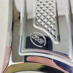 Left Side Chrome Velocity Series Driver Floorboard for Harley