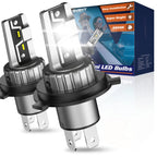 2X H4 LED Headlight Bulbs for 6500K White