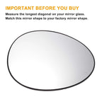 Right Side Heated White Mirror Glass for BMW Mini R55 R56 R57 (2006–2015)