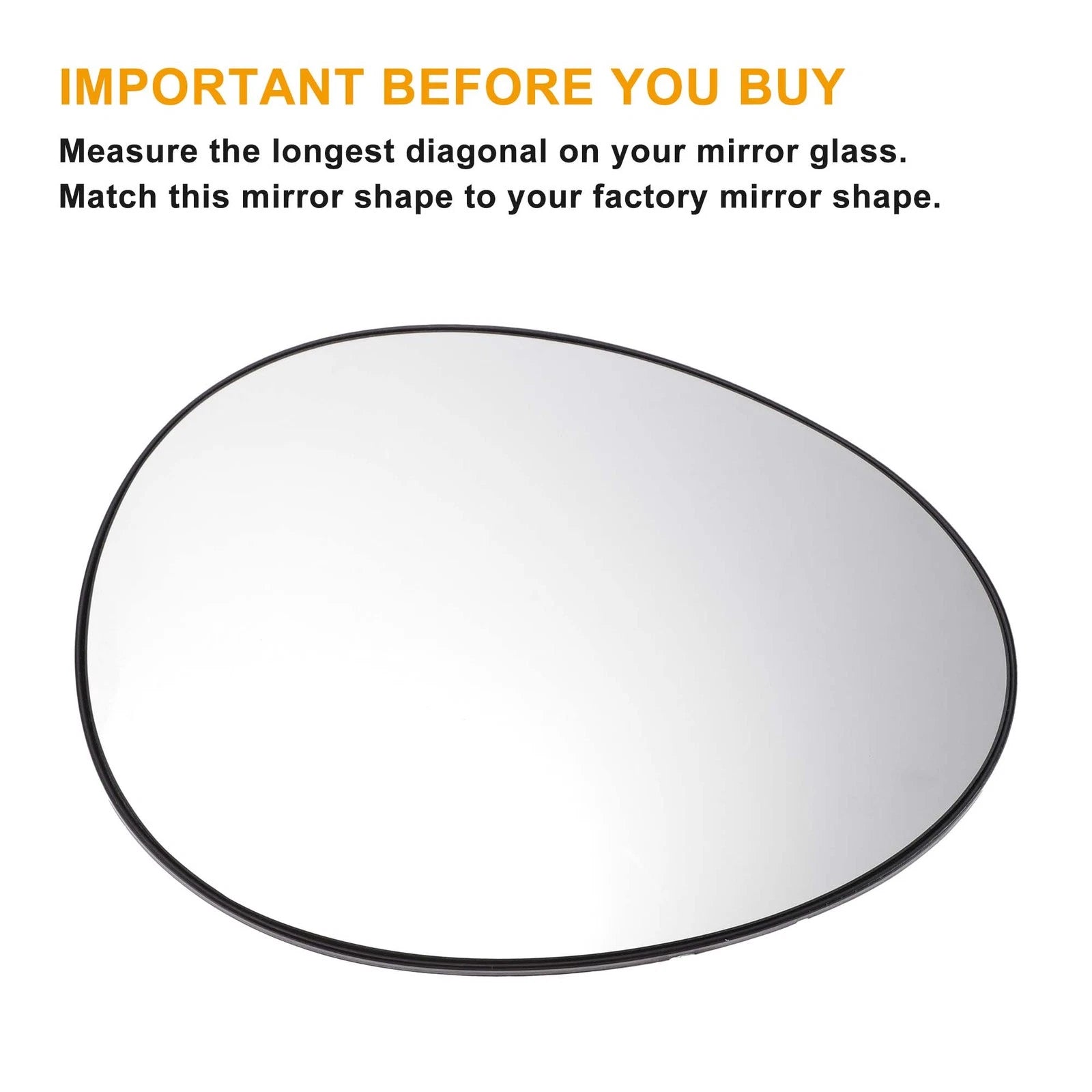 Right Side Heated White Mirror Glass for BMW Mini R55 R56 R57 (2006–2015)