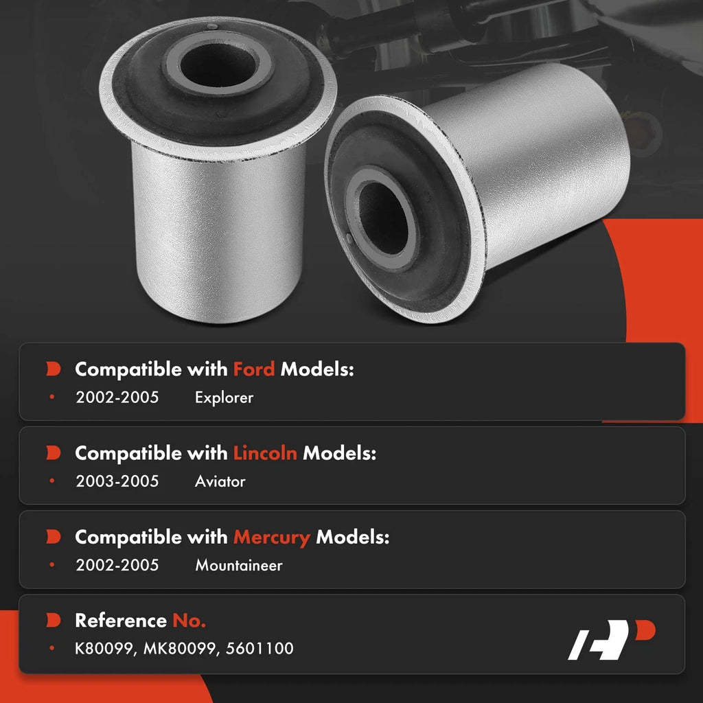 2X Rear Upper Bushing for Ford Explorer (2002-2005) Lincoln Aviator (2003-2005)