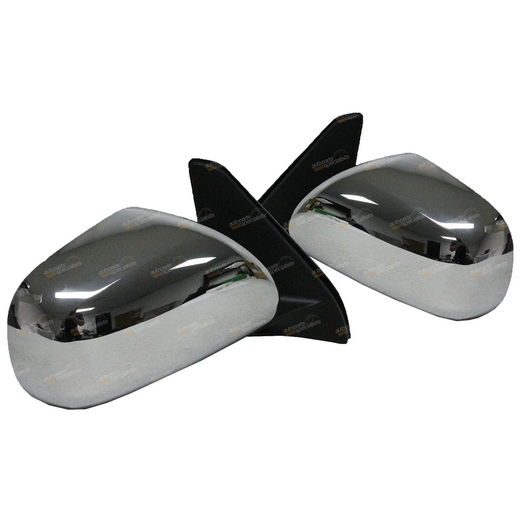 2 x LH+RH Chrome Electric Mirrors for Toyota Landcruiser Prado (2002–2009)