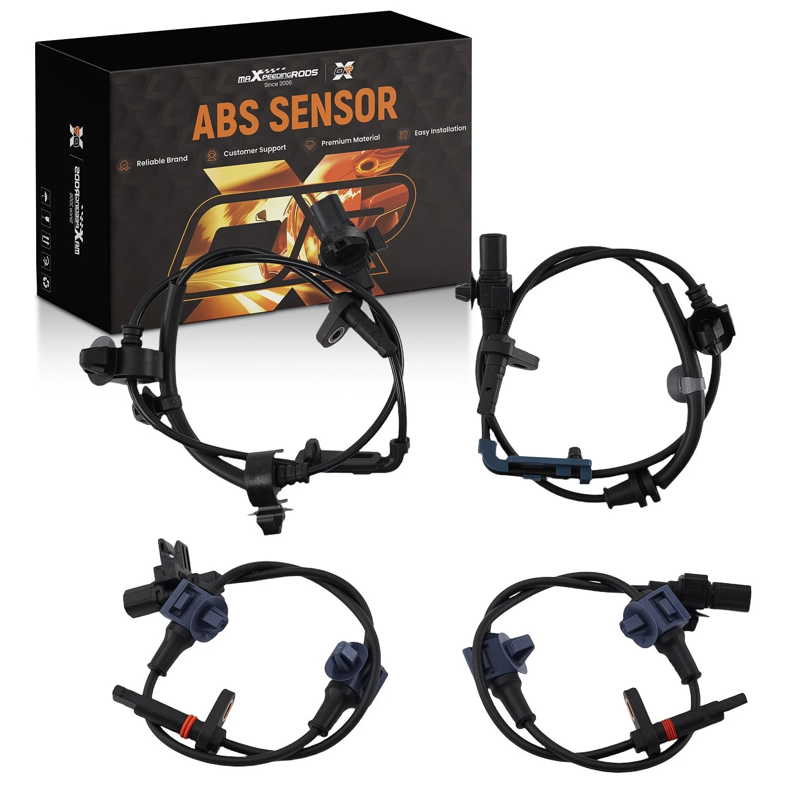4pc ABS Wheel Speed Sensor Set for Honda CR-V (2007–2011) 57450-SWA-003