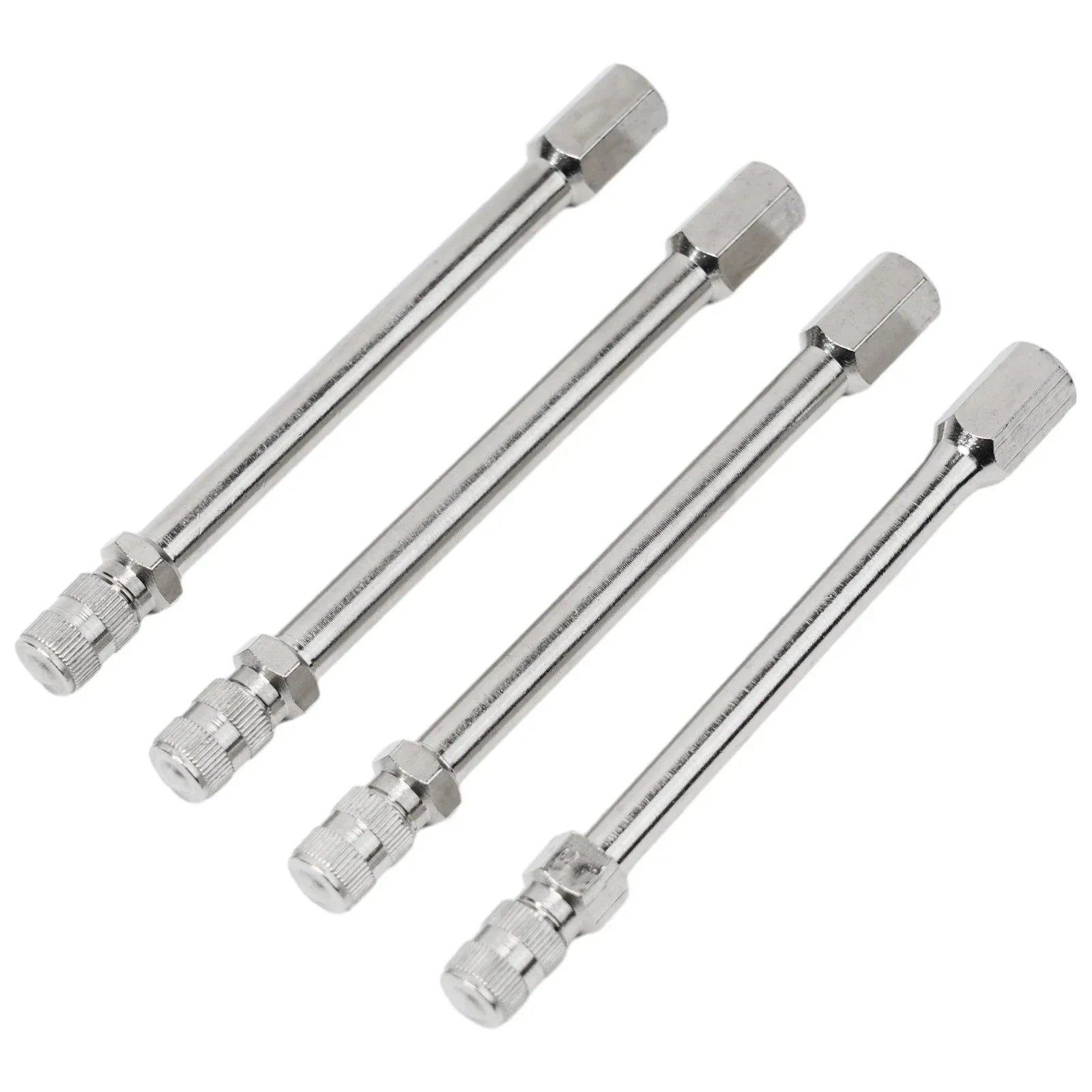 4x 100mm Metal Tire Wheel Valve Extension Cap Stem for Car Truck Van