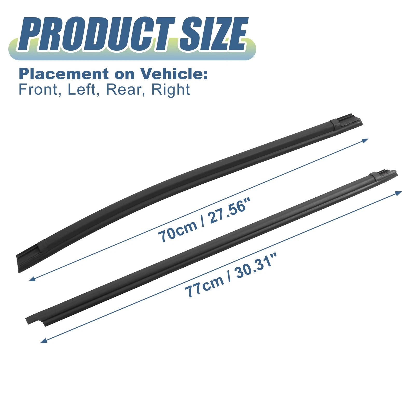 Set of 4 Window Weatherstrip Door Seal Belt 68161-04050 for Toyota Tacoma (2005–2015)