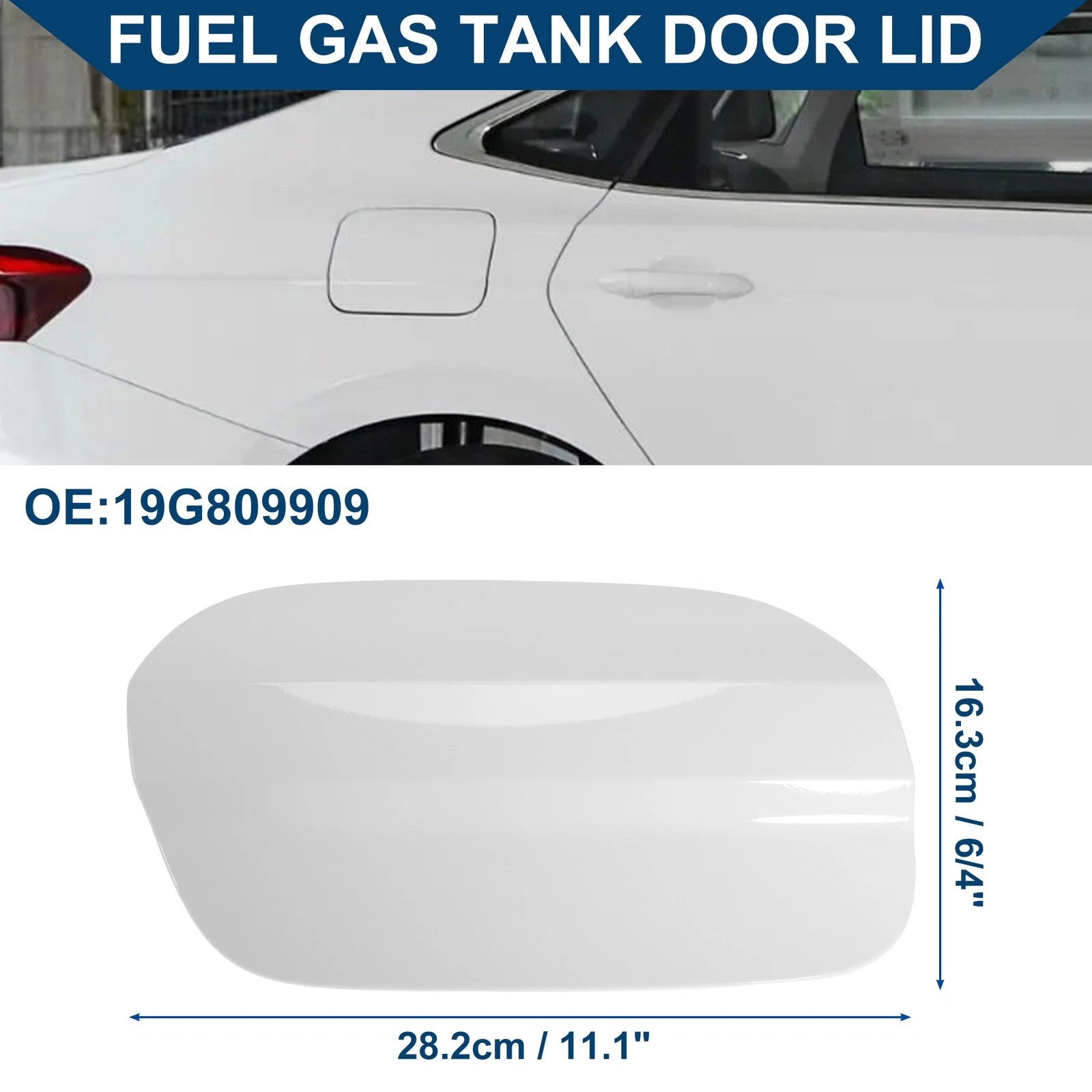 Fuel Tank Door Cap for Volkswagen Jetta A4 (1999–2005) - White Filler Flap Cover