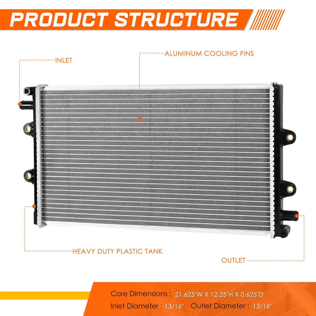 Aluminum OE Style Radiator for Cadillac CTS, Chevy Camaro 6.2L (2012–2021) DPI-13654