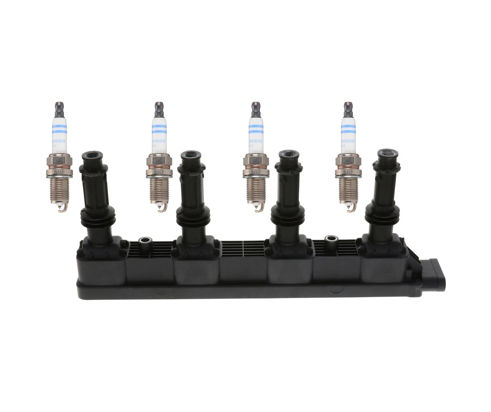 Ignition Coil & 4 Double Iridium Spark Plugs for Chevy Cadillac (1.4 L4)