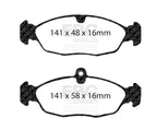 Rear Brake Pad Set for Jaguar XJ6 (1995–1997) BP896HF