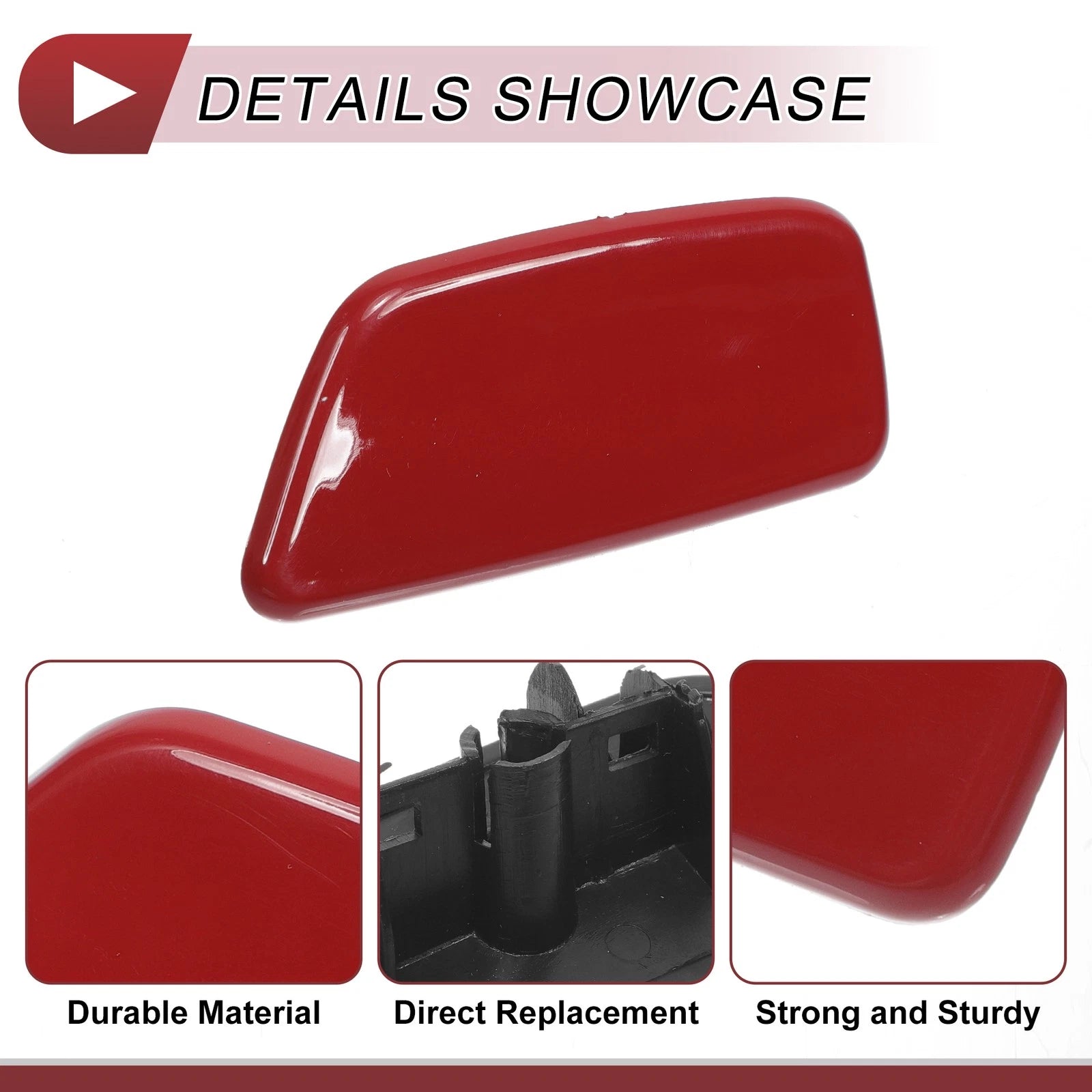 Front Left Washer Nozzle Cover Cap for Subaru Forester (2009–2012) Red