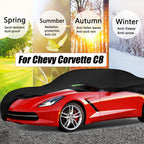 Full Car Cover for Chevy Corvette C8 (2020–2023) UV Snow Dust Rain Resistant
