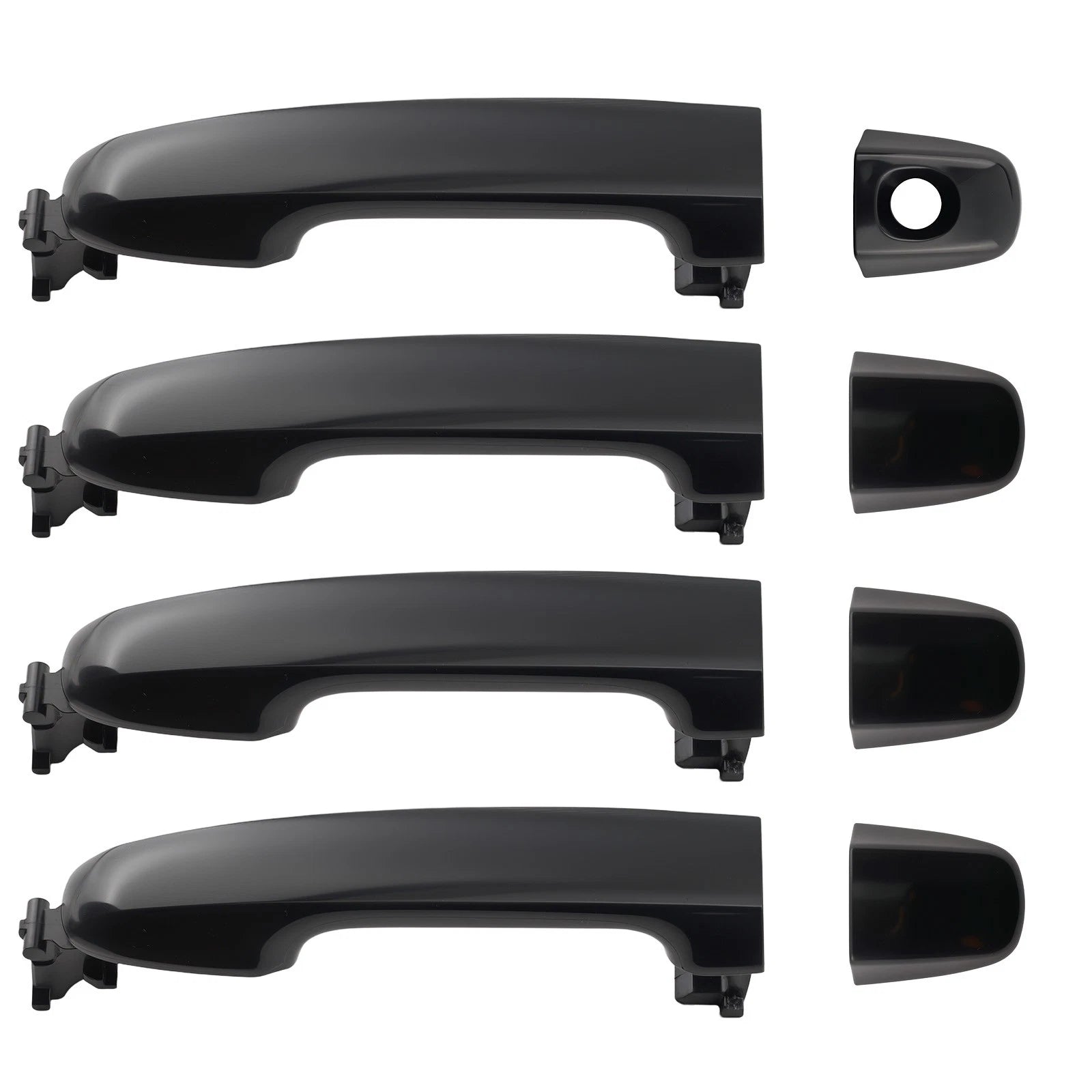Set of 4 Front Rear Exterior Door Handles for Toyota Camry (2012–2017) 6921106090 Black