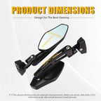Set of 2 Rearview Side Mirrors for Kawasaki Ninja 650R ZX-10R (1994–2011)