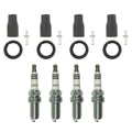 Set of 4 NGK Iridium IX Spark Plugs & Coil Boots for Santa Fe Sorento Tucson