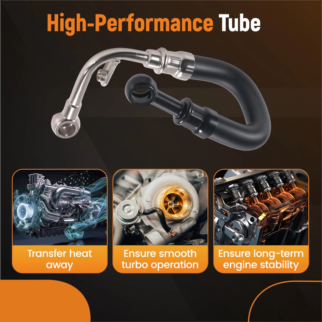 Turbocharger Coolant Line Hose for Audi A4 B6, VW Passat B5.5 (2001–2005) 06B121497F