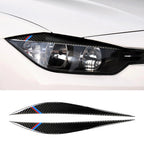 Carbon Fiber Eyelids Eyebrow Headlight Trim for BMW 3 Series F30 (2013–2018)