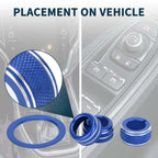 Set of 4 Media Tune Engine Start Mirror Switch Knob Covers for Subaru WRX (2022–2023) Blue