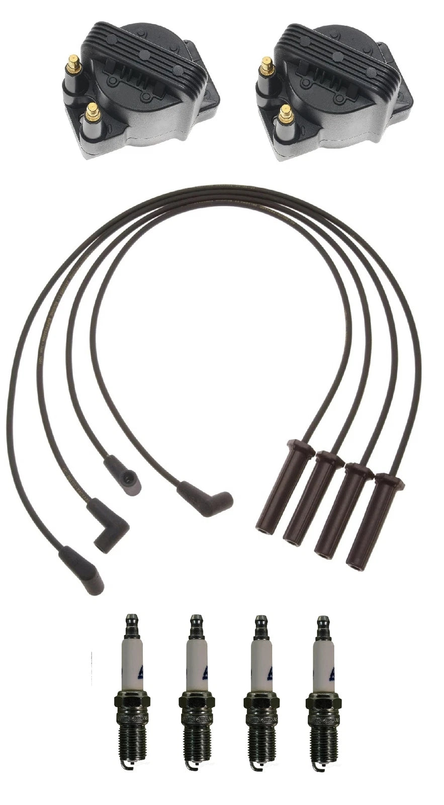 2X Ignition Wires, 2 Coils, 4 Spark Plugs for GMC Sonoma (1998)