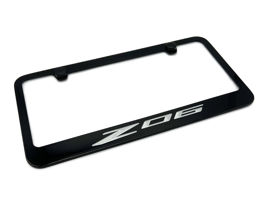 License Plate Frame Replacement w Logo for Chevrolet C8 Corvette Z06 (2020–2024)