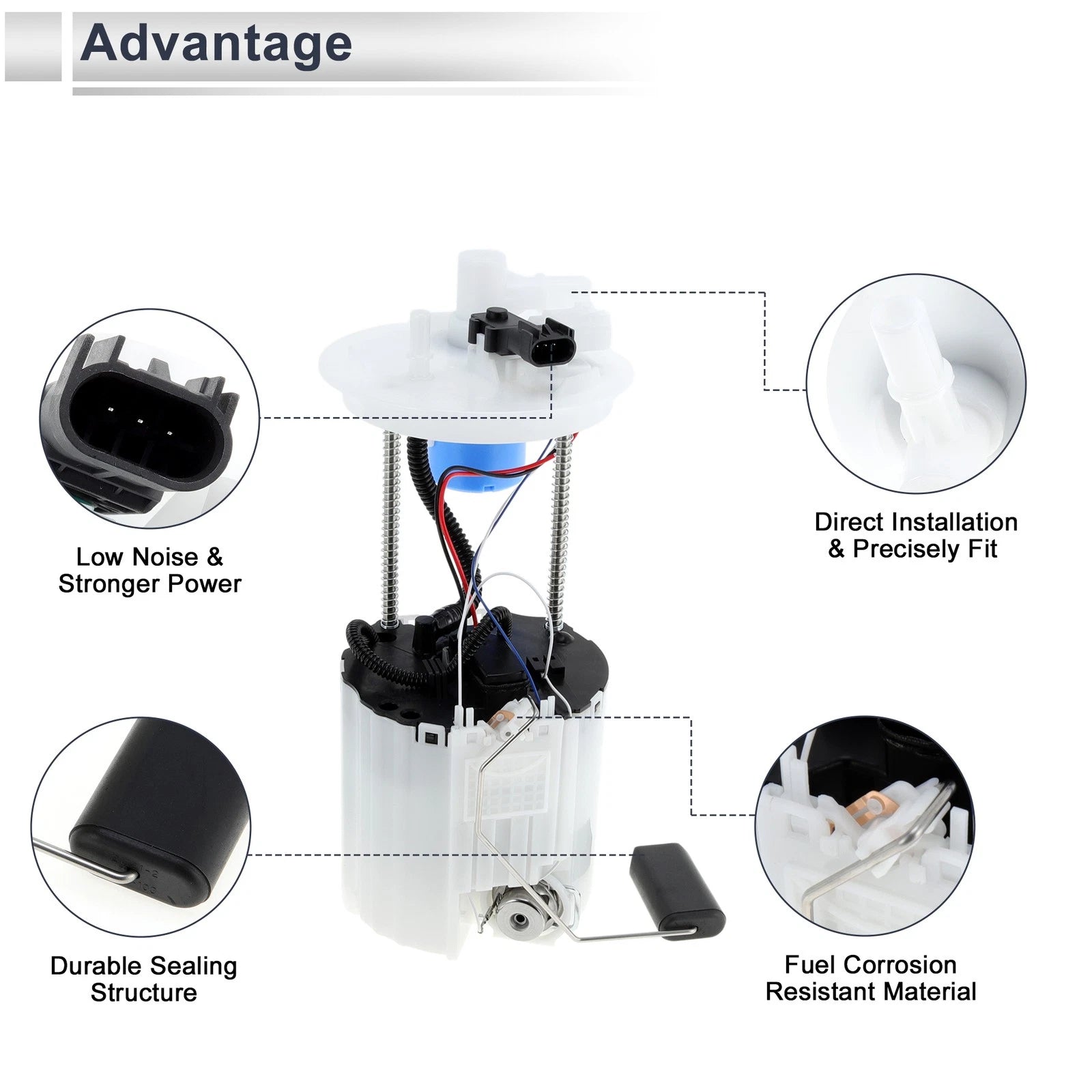 Fuel Pump Assembly for Chevrolet Cruze Eco/LT/LTZ (2011–2015) No.13580532/E4033M