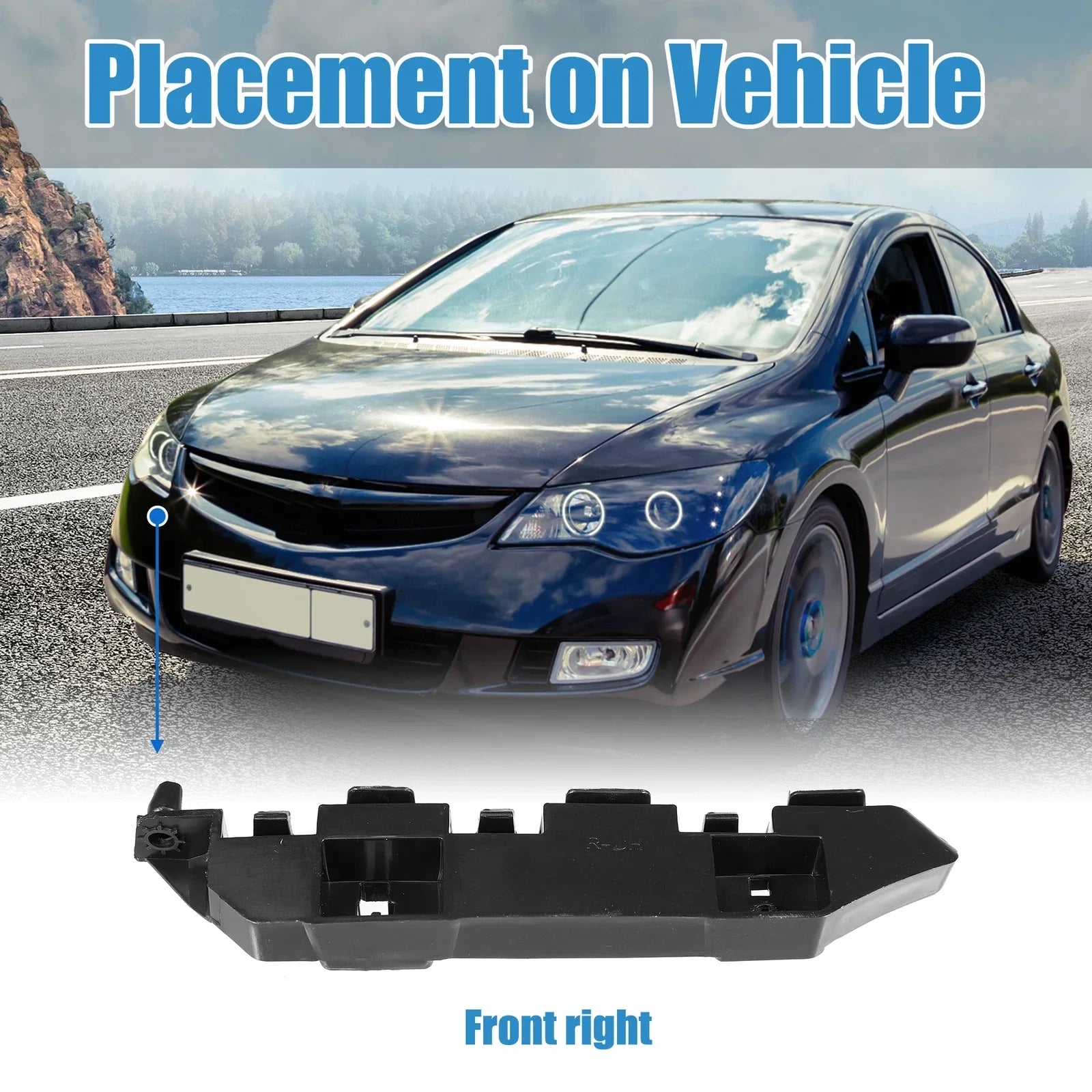 Right Side Front Bumper Bracket for Honda Civic (2012-2015)