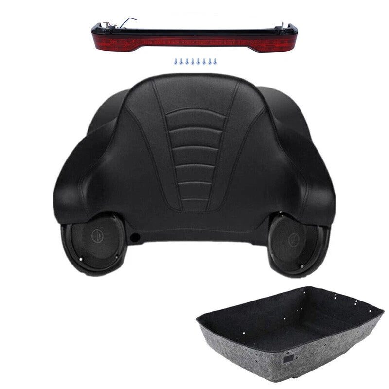 Matte Black Trunk Pad Light Speakers for Harley Street Road Glide (2014–2026)