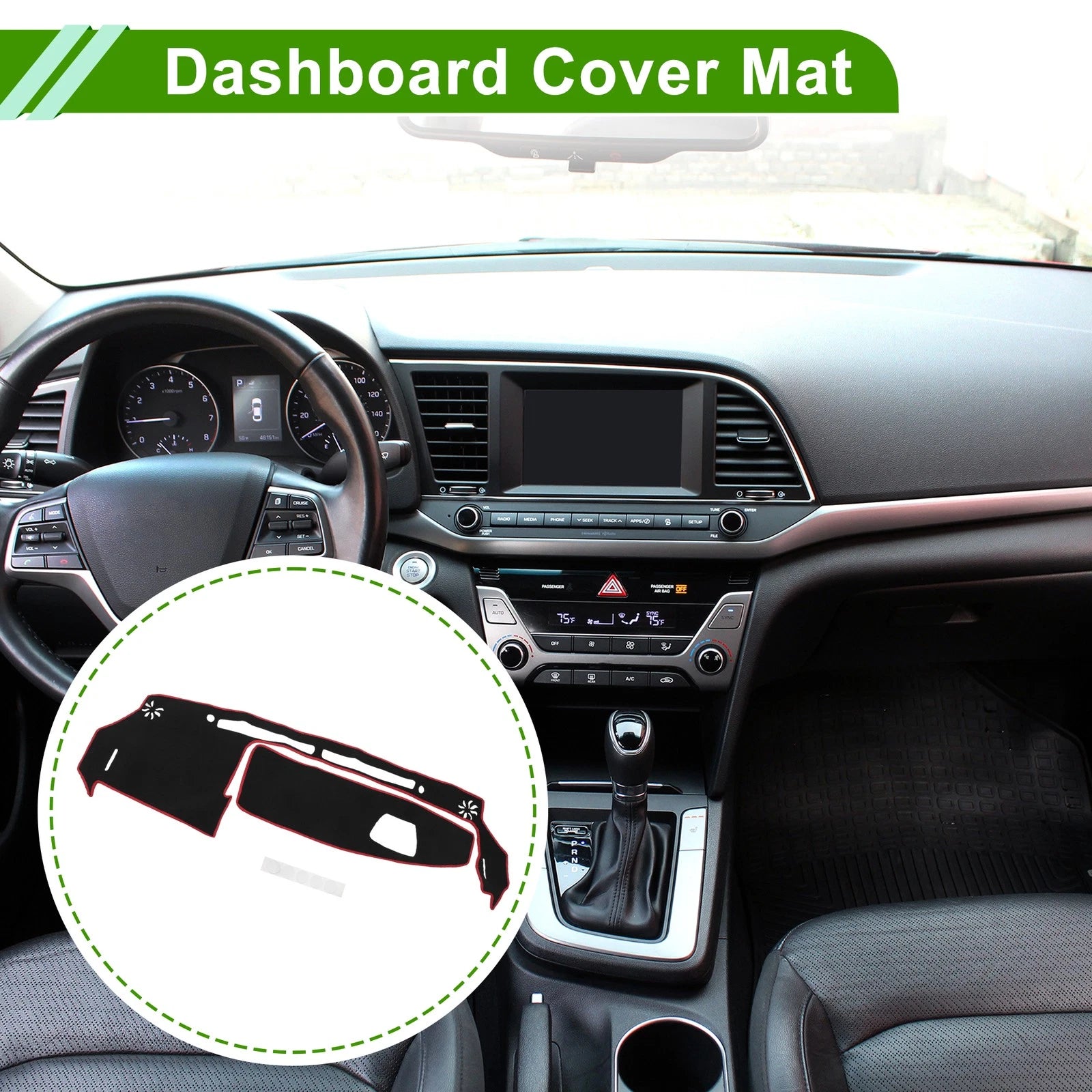 Dashboard Cover for Suzuki WagonR MH35S/MH55S (2013–2021) Black Red Anti-Slip