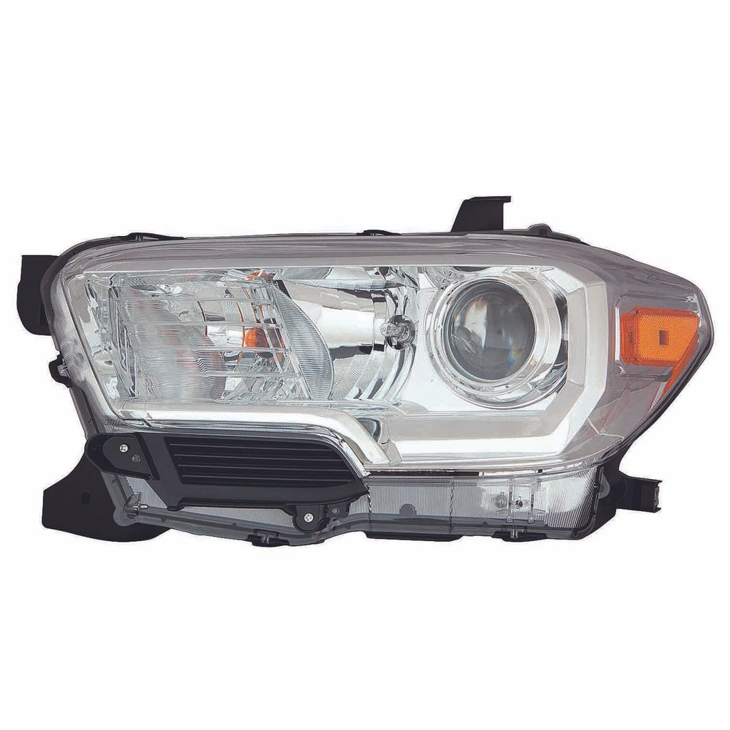 Replacement Chrome Driver Side Halogen Headlight Assembly w/o LED DRL