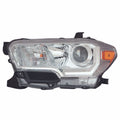Replacement Chrome Driver Side Halogen Headlight Assembly w/o LED DRL