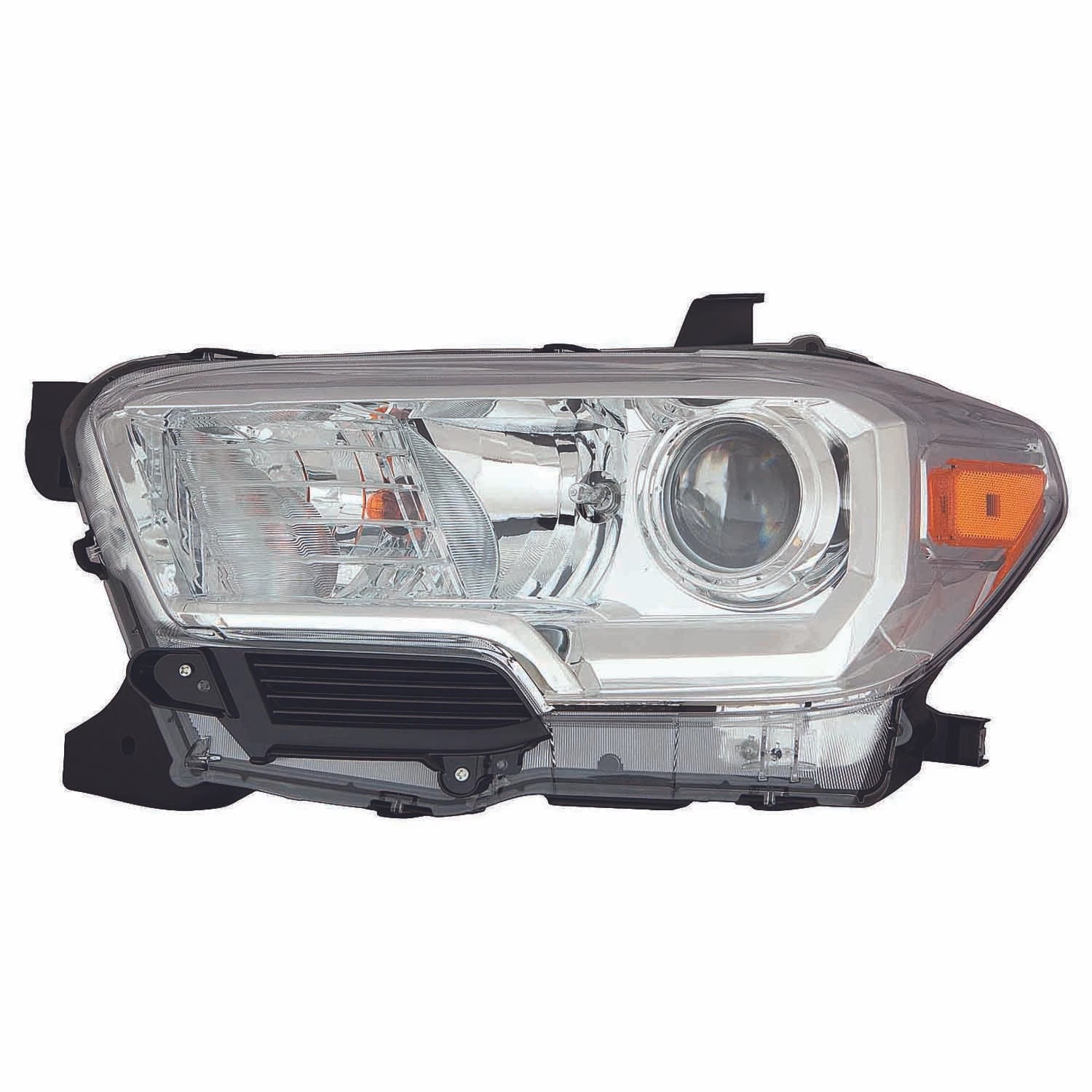 Replacement Chrome Driver Side Halogen Headlight Assembly w/o LED DRL