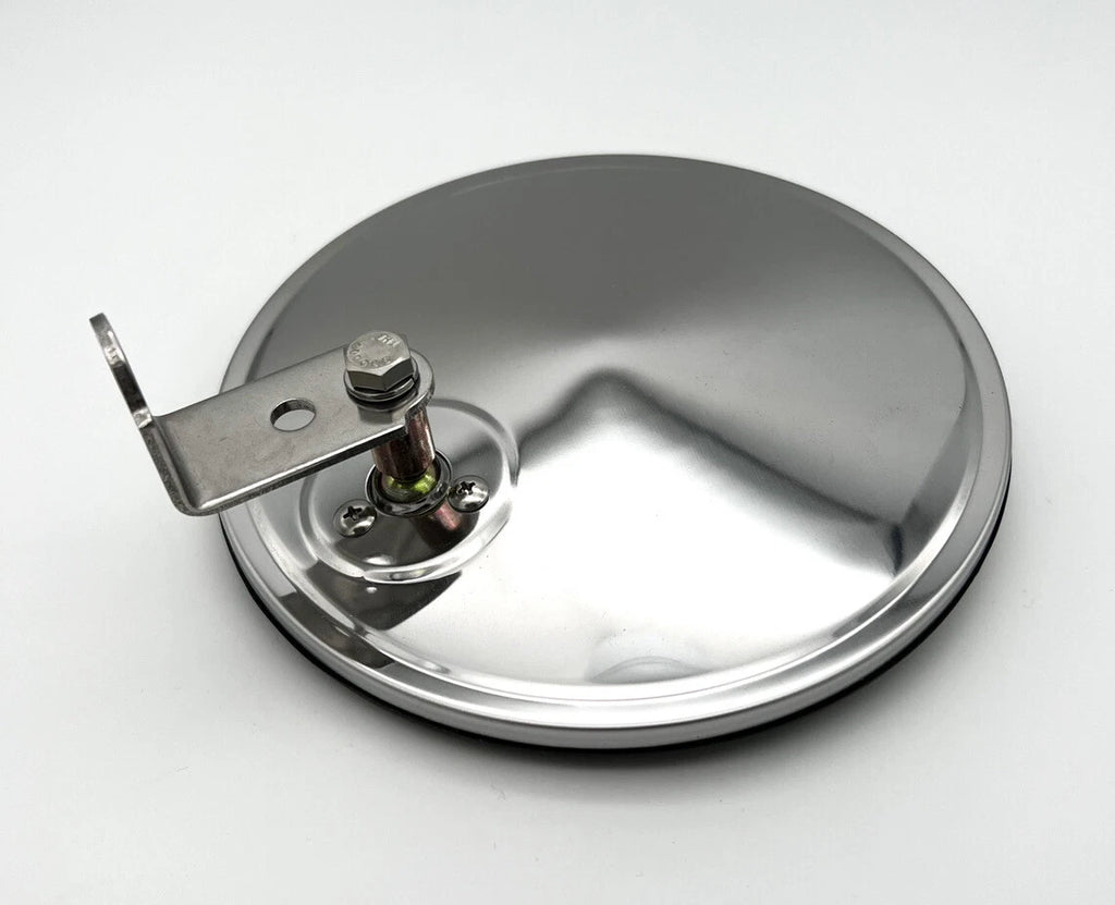 Stainless Round Convex Mirror with Offset Mount Stud for Trucks (2000–2025)