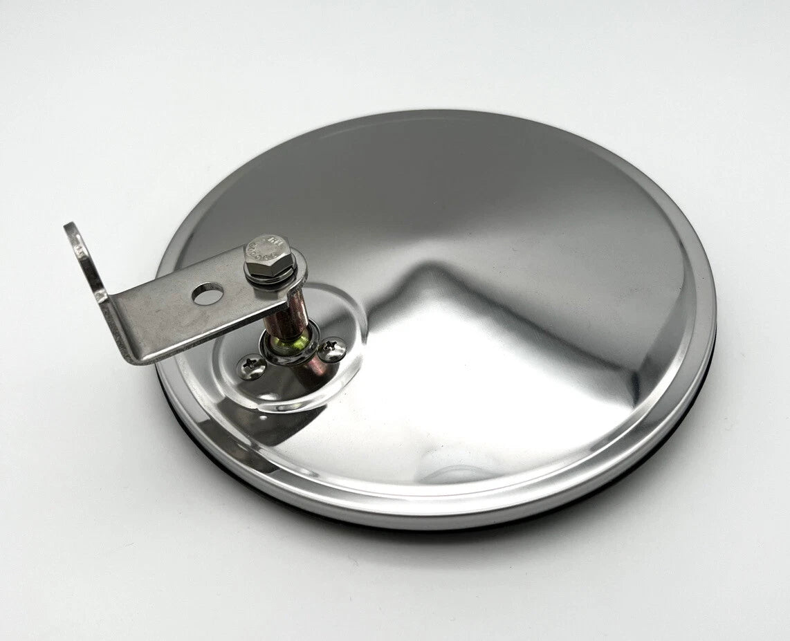 Stainless Round Convex Mirror with Offset Mount Stud for Trucks (2000–2025)